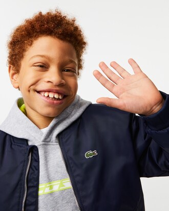 Blouson teddy nylon color-block