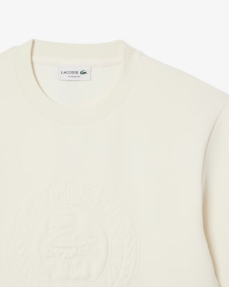 Sweatshirt en Piqué logo embossé