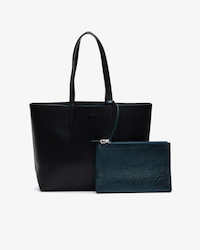 Sac cabas Anna r&eacute;versible bicolore en cuir mat et iris&eacute;