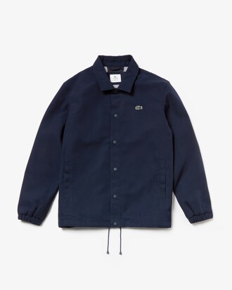 Blouson boutonn&eacute; Lacoste LIVE en toile unie