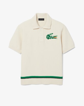 Pull col polo Piqu&eacute; crocodile floral D&eacute;fil&eacute;