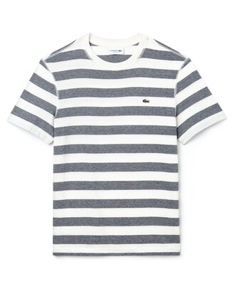 T-shirt col rond en jersey de coton à rayures