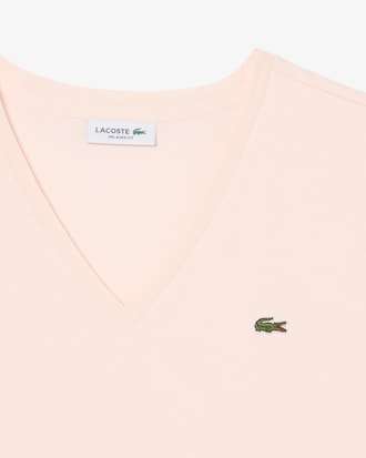 T-shirt relaxed fit coton doux col V