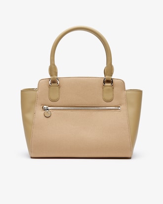 Women's Daily Classic Gusseted Bi-Material Tote Bag