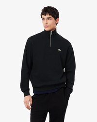 Felpa interlock a collo alto con zip