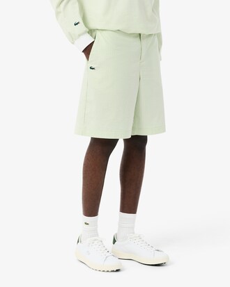 Bermuda da golf a righe Ultra Dry relaxed fit