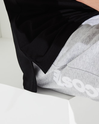 T-shirt da uomo in cotone con coccodrillo olografico e collo rotondo Lacoste SPORT