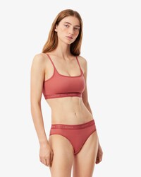 Bralette in microfibra con fascia smerlata
