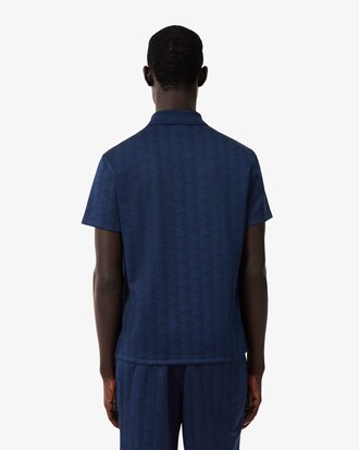 Polo classic fit jacquard con monogramma