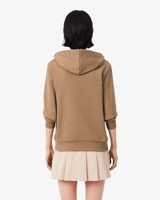 Felpa con cappuccio in pile con zip