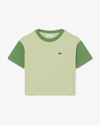 T-shirt in cotone con bordo a contrasto