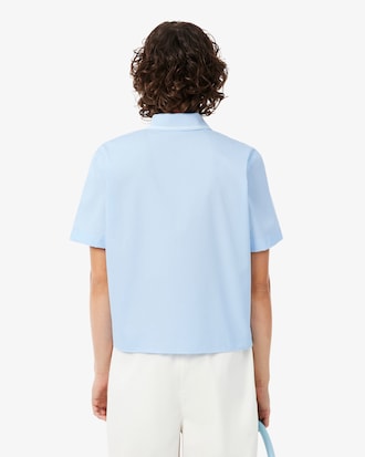 Camicia oversize effetto petit piqu&eacute;