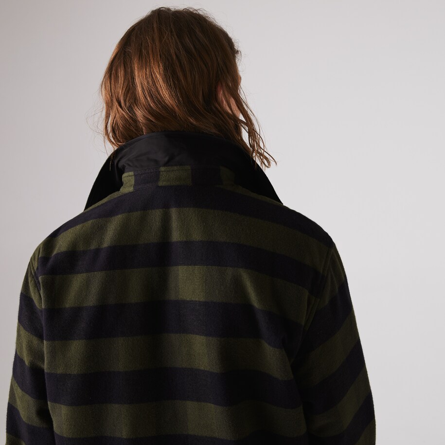 Giacca Stile Camicia Da Uomo In Flanella Di Cotone Imbottita A Quadri Lacoste