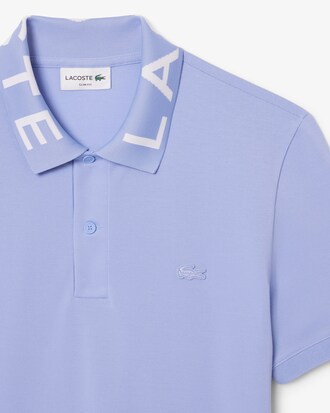 Polo con marchio jacquard slim fit