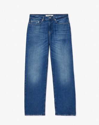 Jeans indaco a 5 tasche dal taglio dritto