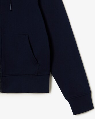 Felpa con cappuccio e zip in pile