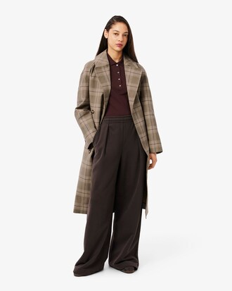 Cappotto con motivo scozzese impermeabile