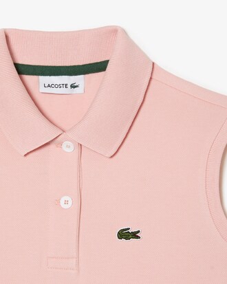 Vestito polo senza maniche in piqué stretch