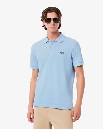 Polo in piqu&eacute; con coccodrillo con paesaggio classic fit