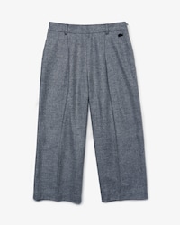 Pantaloni da donna loose fit in flanella in misto lana e cashmere