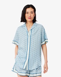 Camicia oversize con stampa monogramma