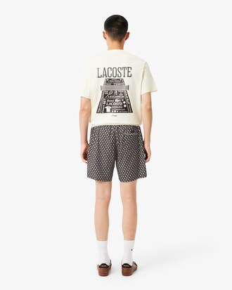 Shorts in misto cotone stampato relaxed fit