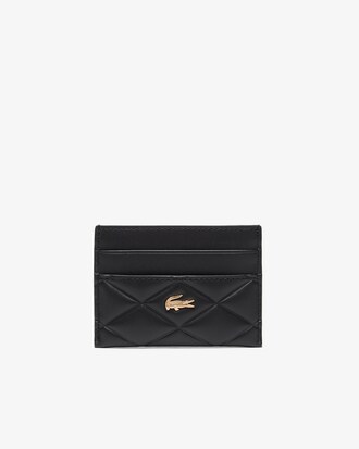 Portacarte in pelle con coccodrillo