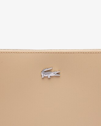 Pochette in canvas piqué spalmata Anna