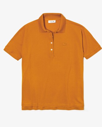 Soft Polo relax fit Lacoste in piqu&eacute; fluido di cotone stretch tinta unita