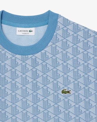 T-shirt slim fit con monogramma jacquard