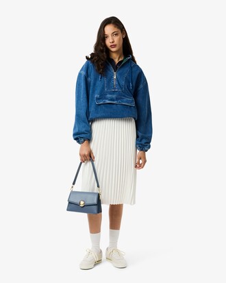 Borsa in pelle con patta Tennis Bliss