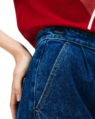 Gonna in jeans midi da donna dritta