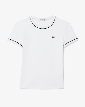 T-shirt in jersey con bordo a contrasto