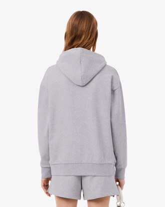 Felpa oversize in pile con cappuccio