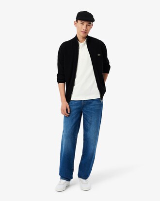 Polo classic fit con marchio in rilievo