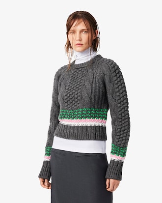 Maglione in lana a righe testurizzato Runway