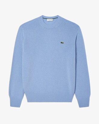 Maglione a girocollo in lana cardata