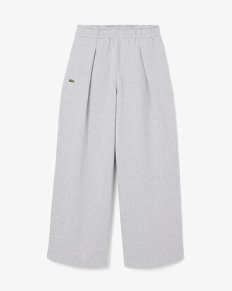 Pantaloni a gamba larga con pinces e coccodrillo