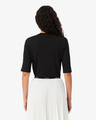 T-shirt in morbido cotone con maniche a tre quarti