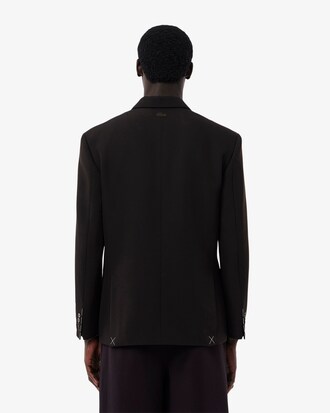 Blazer doppiopetto in twill di lana Runway
