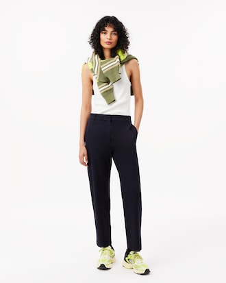 Pantaloni chino in cotone con gamba affusolata