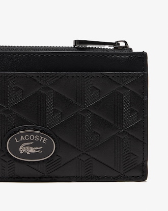 Portatessere in pelle con zip Nomogramme