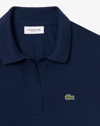 Polo fluida relaxed fit in piqu&eacute;