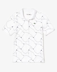 Polo da golf da donna in jersey elasticizzato traspirante stampato Lacoste SPORT