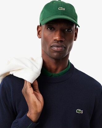 Pullover girocollo monocromatico in cotone