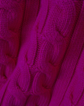 Maglione a trecce con collo a polo in lana Runway