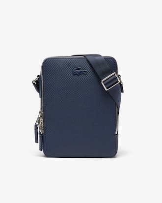 Borsa a spalla in pelle effetto piqué Chantaco