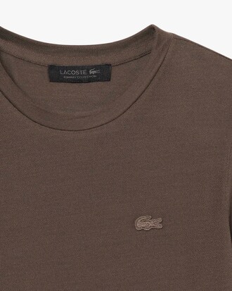T-shirt in piqu&eacute; in seta Runway
