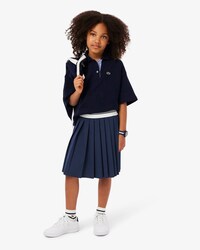 Gonna Oxford in cotone plissettata
