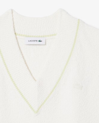 Gilet con scollo a V in misto cotone